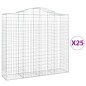 vidaXL Cestas gaviones 25 uds forma de arco hierro 200x50x180/200 cm vidaXL Cestas gaviones 25 uds forma de arco hierro 200x50x180/200 cm
