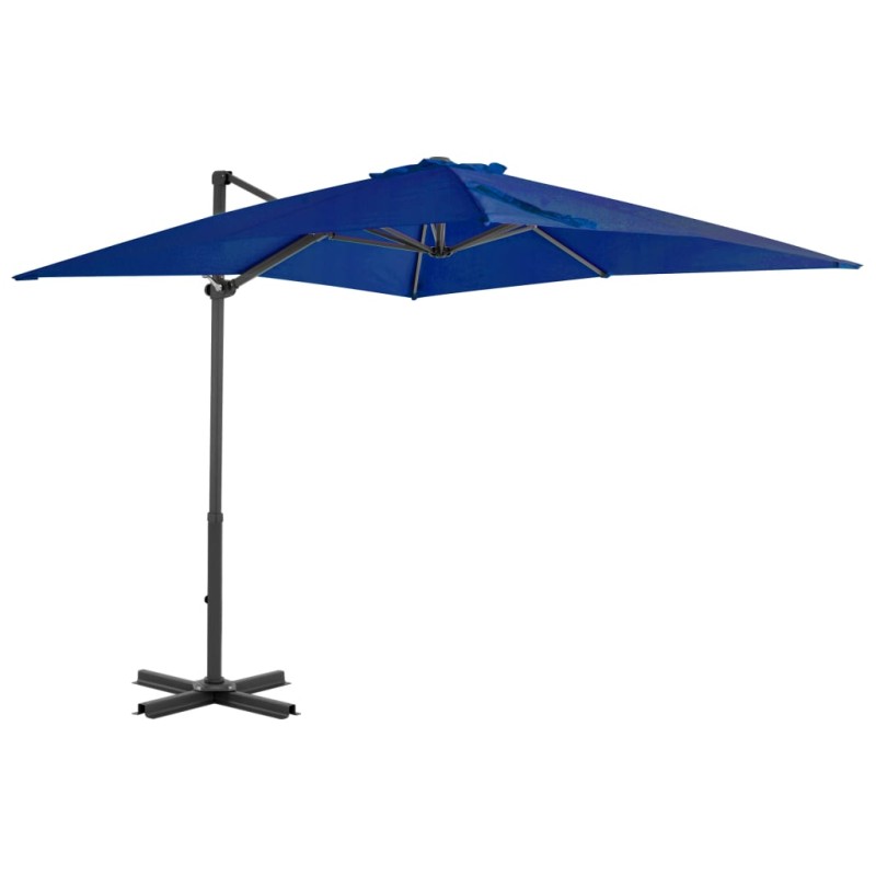 vidaXL Sombrilla voladiza con poste de aluminio azul celeste 250x250cm vidaXL Sombrilla voladiza con poste de aluminio azul celeste 250x250cm