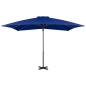 vidaXL Sombrilla voladiza con poste de aluminio azul celeste 250x250cm vidaXL Sombrilla voladiza con poste de aluminio azul celeste 250x250cm