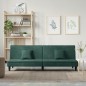 vidaXL Sofá cama de terciopelo verde oscuro vidaXL Sofá cama de terciopelo verde oscuro