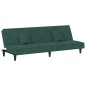 vidaXL Sofá cama de terciopelo verde oscuro vidaXL Sofá cama de terciopelo verde oscuro
