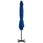 vidaXL Sombrilla voladiza con poste de aluminio azul celeste 250x250cm vidaXL Sombrilla voladiza con poste de aluminio azul celeste 250x250cm