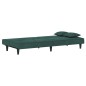 vidaXL Sofá cama de terciopelo verde oscuro vidaXL Sofá cama de terciopelo verde oscuro