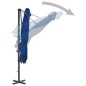 vidaXL Sombrilla voladiza con poste de aluminio azul celeste 250x250cm vidaXL Sombrilla voladiza con poste de aluminio azul celeste 250x250cm