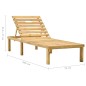 vidaXL Tumbona de jardín con mesa y cojín de madera de pino impregnada vidaXL Tumbona de jardín con mesa y cojín de madera de pino impregnada