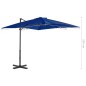 vidaXL Sombrilla voladiza con poste de aluminio azul celeste 250x250cm vidaXL Sombrilla voladiza con poste de aluminio azul celeste 250x250cm