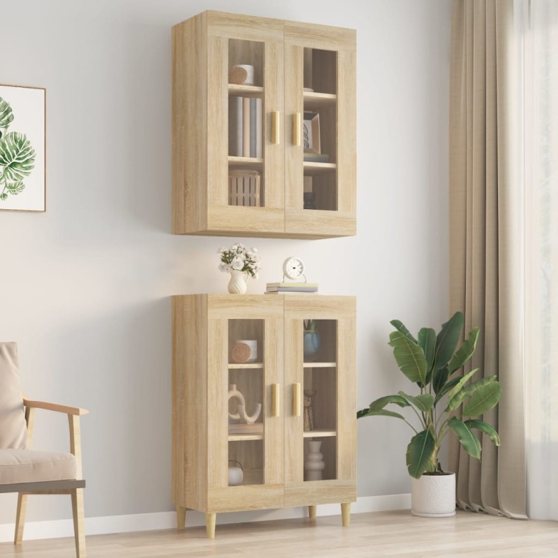 vidaXL Armario colgante de pared roble Sonoma 69,5x34x90 cm vidaXL Armario colgante de pared roble Sonoma 69,5x34x90 cm