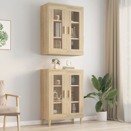 vidaXL Armario colgante de pared roble Sonoma 69,5x34x90 cm