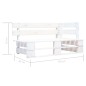 vidaXL Muebles de palés 4 pzas y cojines madera pino impregnada blanco