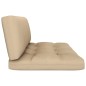 vidaXL Muebles de palets 4 pzas y cojines madera pino impregnada negro
