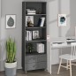 vidaXL Aparador HAMAR madera maciza de pino gris oscuro 60x35x180 cm vidaXL Aparador HAMAR madera maciza de pino gris oscuro 60x35x180 cm