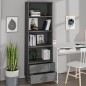 vidaXL Aparador HAMAR madera maciza de pino gris oscuro 60x35x180 cm vidaXL Aparador HAMAR madera maciza de pino gris oscuro 60x35x180 cm