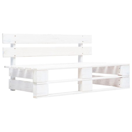 vidaXL Muebles de palés 6 pzas y cojines madera pino impregnada blanco