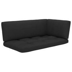 vidaXL Muebles de palets 6 pzas y cojines madera pino impregnada gris