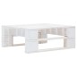 vidaXL Muebles de palés 4 pzas y cojines madera pino impregnada blanco vidaXL Muebles de palés 4 pzas y cojines madera pino impregnada blanco