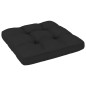 vidaXL Muebles de palés 6 pzas y cojines madera pino impregnada negro