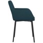 vidaXL Sillas de comedor 2 unidades terciopelo azul vidaXL Sillas de comedor 2 unidades terciopelo azul
