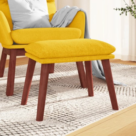 vidaXL Reposapiés de tela amarillo mostaza 45x29,5x35 cm