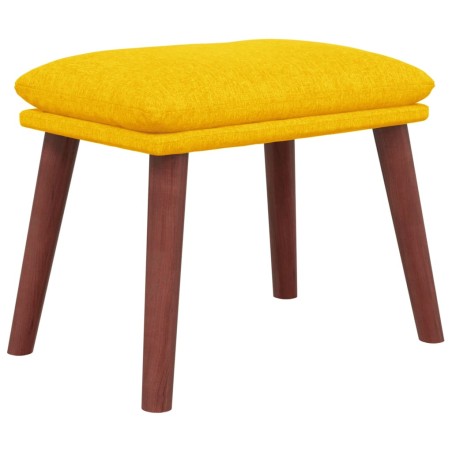 vidaXL Reposapiés de tela amarillo mostaza 45x29,5x35 cm