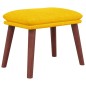 vidaXL Reposapiés de tela amarillo mostaza 45x29,5x35 cm