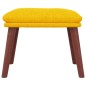 vidaXL Reposapiés de tela amarillo mostaza 45x29,5x35 cm