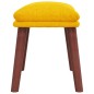 vidaXL Reposapiés de tela amarillo mostaza 45x29,5x35 cm