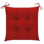 vidaXL Sillas de jardín 6 uds madera maciza de teca con cojines rojos vidaXL Sillas de jardín 6 uds madera maciza de teca con cojines rojos