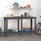 vidaXL Banco de trabajo de madera maciza de pino gris 140x50x80 cm vidaXL Banco de trabajo de madera maciza de pino gris 140x50x80 cm