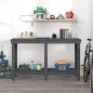 vidaXL Banco de trabajo de madera maciza de pino gris 140x50x80 cm vidaXL Banco de trabajo de madera maciza de pino gris 140x50x80 cm