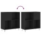 vidaXL Mueble para discos madera contrachapada negro 84,5x38x89 cm vidaXL Mueble para discos madera contrachapada negro 84,5x38x89 cm