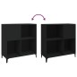 vidaXL Mueble para discos madera contrachapada negro 84,5x38x89 cm vidaXL Mueble para discos madera contrachapada negro 84,5x38x89 cm