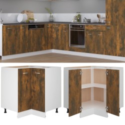 vidaXL Armario cocina madera ingeniería roble ahumado 75,5x75,5x80,5cm