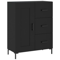 vidaXL Aparador de madera de ingeniería negro 69,5x34x90 cm