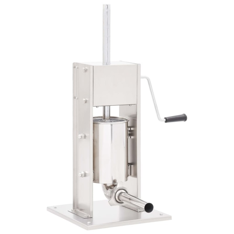 vidaXL Embutidora manual de acero inoxidable plateado 3 L vidaXL Embutidora manual de acero inoxidable plateado 3 L