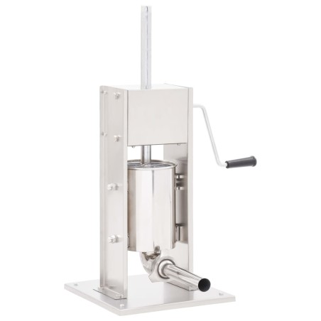 vidaXL Embutidora manual de acero inoxidable plateado 3 L