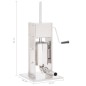 vidaXL Embutidora manual de acero inoxidable plateado 3 L vidaXL Embutidora manual de acero inoxidable plateado 3 L