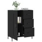 vidaXL Aparador de madera de ingeniería negro 69,5x34x90 cm vidaXL Aparador de madera de ingeniería negro 69,5x34x90 cm