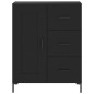 vidaXL Aparador de madera de ingeniería negro 69,5x34x90 cm vidaXL Aparador de madera de ingeniería negro 69,5x34x90 cm