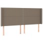 vidaXL Cama box spring colchón y luces LED tela gris taupe 160x200 cm vidaXL Cama box spring colchón y luces LED tela gris taupe 160x200 cm