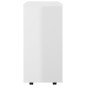 vidaXL Armario ruedas madera contrachapada blanco brillante 60x35x75cm