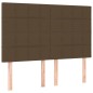 vidaXL Cama box spring con colchón tela marrón oscuro 140x200 cm vidaXL Cama box spring con colchón tela marrón oscuro 140x200 cm