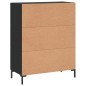 vidaXL Aparador de madera de ingeniería negro 69,5x34x90 cm vidaXL Aparador de madera de ingeniería negro 69,5x34x90 cm