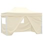 vidaXL Carpa plegable profesional con 4 paredes acero color crema 3x4m vidaXL Carpa plegable profesional con 4 paredes acero color crema 3x4m