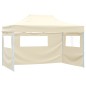 vidaXL Carpa plegable profesional con 4 paredes acero color crema 3x4m vidaXL Carpa plegable profesional con 4 paredes acero color crema 3x4m