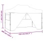 vidaXL Carpa plegable profesional con 4 paredes acero color crema 3x4m vidaXL Carpa plegable profesional con 4 paredes acero color crema 3x4m