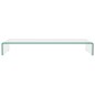 vidaXL Soporte para TV/Elevador monitor cristal claro 90x30x13 cm vidaXL Soporte para TV/Elevador monitor cristal claro 90x30x13 cm