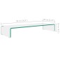 vidaXL Soporte para TV/Elevador monitor cristal claro 90x30x13 cm vidaXL Soporte para TV/Elevador monitor cristal claro 90x30x13 cm