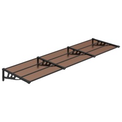 vidaXL Marquesina de puerta policarbonato negro 297,5x90 cm