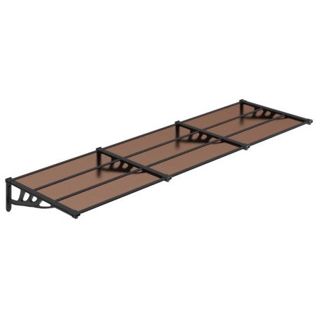 vidaXL Marquesina de puerta policarbonato negro 297,5x90 cm