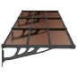 vidaXL Marquesina de puerta policarbonato negro 297,5x90 cm